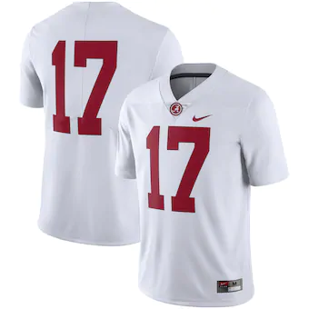 17 Alabama Crimson Tide Nike Limited Jersey White