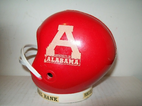 ALABAMA CRIMSON TIDE VINTAGE 60s FOOTBALL HELMET BANK