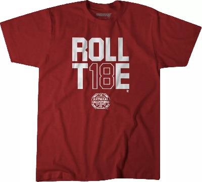 Alabama Crimson Tide T-Shirt - none - Roll Tide 18 - Football - Crimson