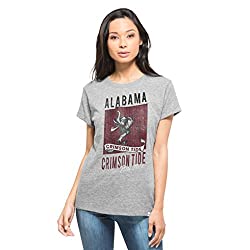Alabama Crimson Tide T-Shirt - 47 Brand - Ladies - Tide Roll Tide - Vintage Logo - Grey