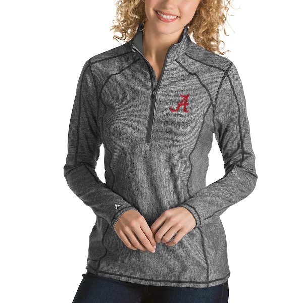 Alabama Crimson Tide Antigua Womens Tempo Quarter Zip Desert Dry Pullover Jacket