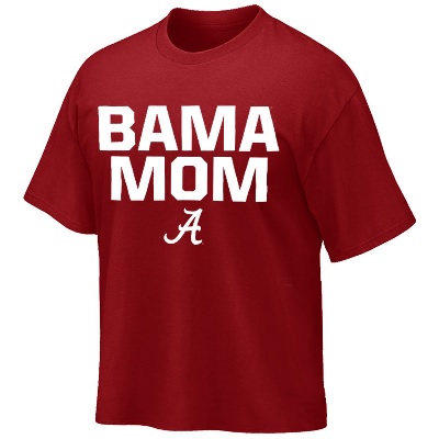 Alabama Crimson Tide T-Shirt - Weezabi - Ladies - Bama Mom - Crimson