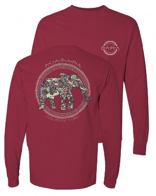 Alabama Crimson Tide T-Shirt - Ladies - Long Sleeve - Crimson