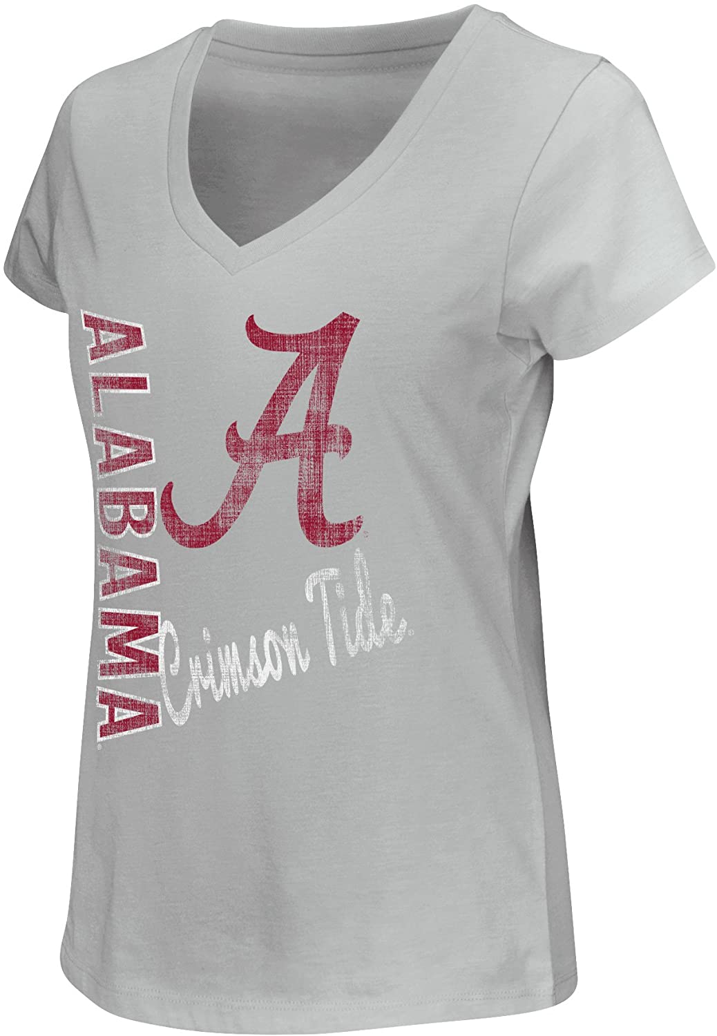 Alabama Crimson Tide T-Shirt - Colosseum - Ladies - V-Neck - Grey