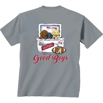 Alabama Crimson Tide T-Shirt - New World Graphics - The Good Boys - Football - Grey