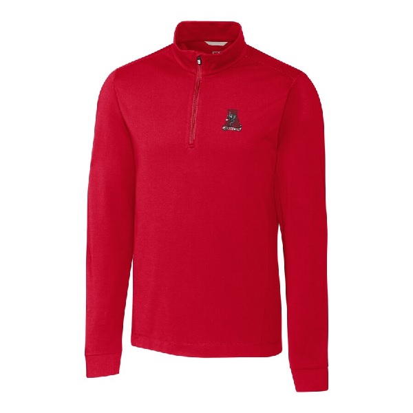 Alabama Crimson Tide Cutter & Buck Vault Advantage Quarter Zip Mock Neck Pullover Sweater Crimson
