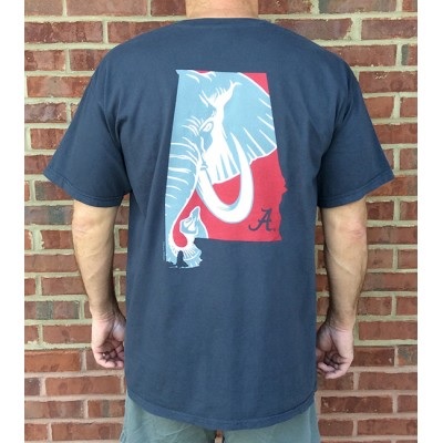 Alabama Crimson Tide T-Shirt - State - Pocket - Comfort Colors - Blue