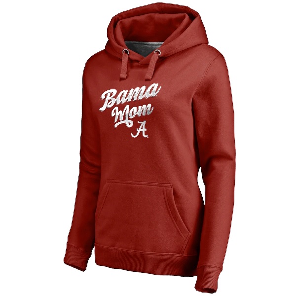 Alabama Crimson Tide Fanatics Branded Womens Plus Sizes Team Mom Pullover Hoodie