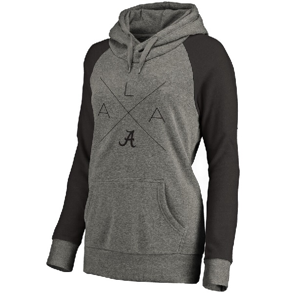 Alabama Crimson Tide Fanatics Branded Womens Quad Tri Blend Raglan Pullover Hoodie