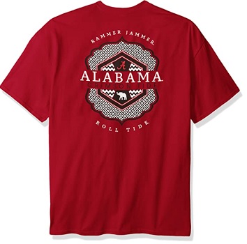 Alabama Crimson Tide T-Shirt - New World Graphics - Ladies - Rammer Jammer Tide Roll Tide - Crimson