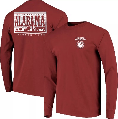 Alabama Crimson Tide T-Shirt - Image One - The University of Alabama - Long Sleeve - Crimson