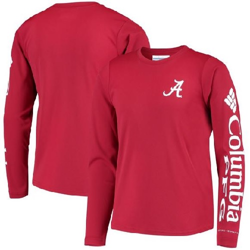 Alabama Crimson Tide Mens Columbia Terminal Tackle Long Sleeve T-Shirt
