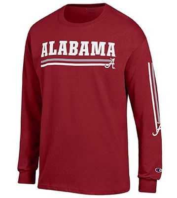 Alabama Crimson Tide T-Shirt - Champion - Long Sleeve - Crimson