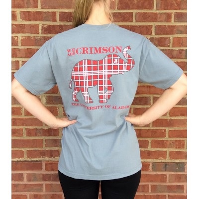 Alabama Crimson Tide T-Shirt - Ladies - We Are The University Of Alabama - Pocket - Comfort Colors - Grey