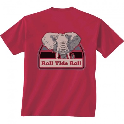 Alabama Crimson Tide T-Shirt - New World Graphics - Roll Tide Roll - Crimson