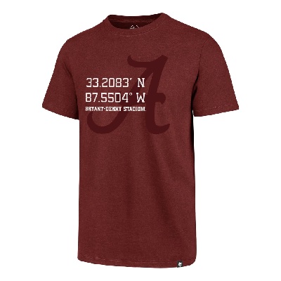 Alabama Crimson Tide T-Shirt - 47 Brand - Bryant Denny Stadium - Football - Crimson