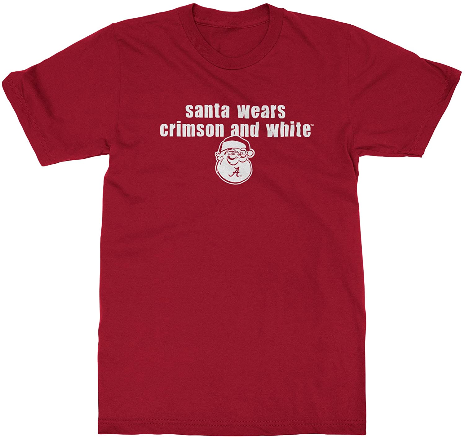 Alabama Crimson Tide T-Shirt - All Conference Apparel - Santa Wears And White - Christmas - Crimson