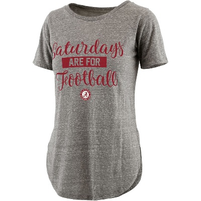 Alabama Crimson Tide T-Shirt - Ladies - Saturdays Are For Football - Football - Scoop - Grey