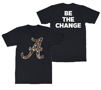 Alabama Crimson Tide T-Shirt - Weezabi - Be The Change - Black