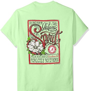 Alabama Crimson Tide T-Shirt - New World Graphics - Ladies - Spirit Strictly Southern - Flowers - Green