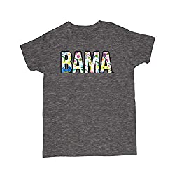 Alabama Crimson Tide T-Shirt - Venley - Ladies - Bama - Flowers - Grey