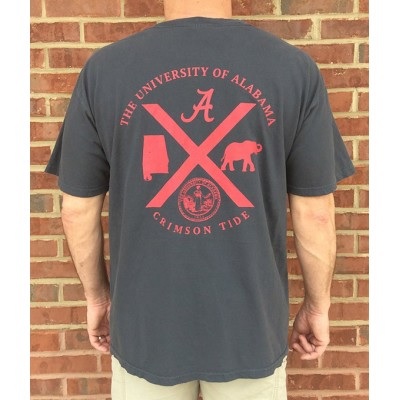 Alabama Crimson Tide T-Shirt - The University of Alabama - Pocket - Comfort Colors - Grey