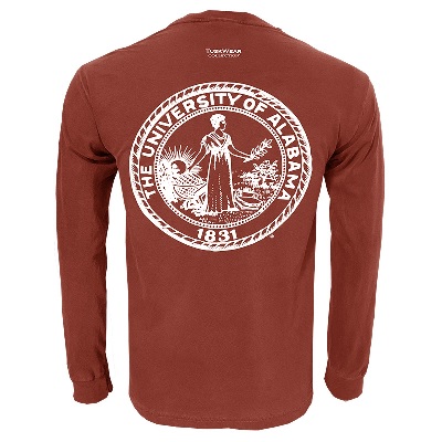 Alabama Crimson Tide T-Shirt - Tuskwear - The University of Alabama - Pocket - Comfort Colors - Long Sleeve - Crimson