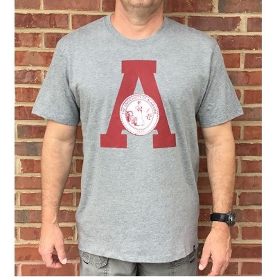 Alabama Crimson Tide T-Shirt - University Seal Logo - Grey