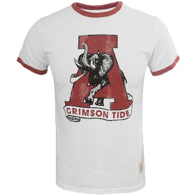 Alabama Crimson Tide T-Shirt - Vintage Logo - White