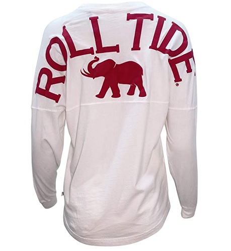 Alabama Crimson Tide Venley Spirit Wear Jersey White T-Shirt