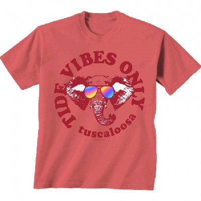 Alabama Crimson Tide T-Shirt - New World Graphics - Ladies - Vibes Only Tuscaloosa - Crimson