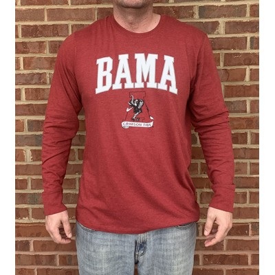 Alabama Crimson Tide T-Shirt - 47 Brand - Bama - Vintage Logo - Long Sleeve - Crimson