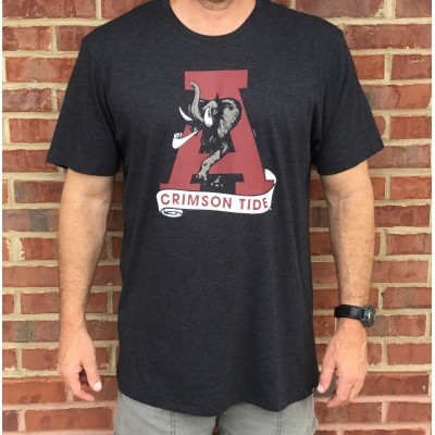 Alabama Crimson Tide T-Shirt - Vintage Logo - Black