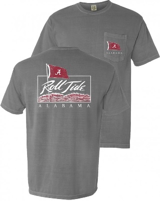 Alabama Roll Tide T-Shirt - Comfort Colors With Pocket