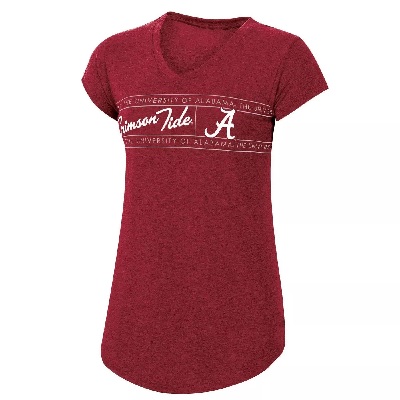 Alabama Crimson Tide T-Shirt - Ladies - University Of Alabama - V-Neck - Crimson