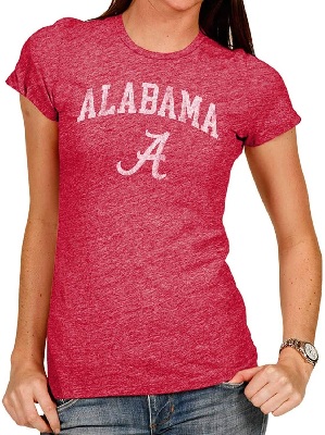 Alabama Crimson Tide T-Shirt - Original Retro Brand - Ladies - Crimson