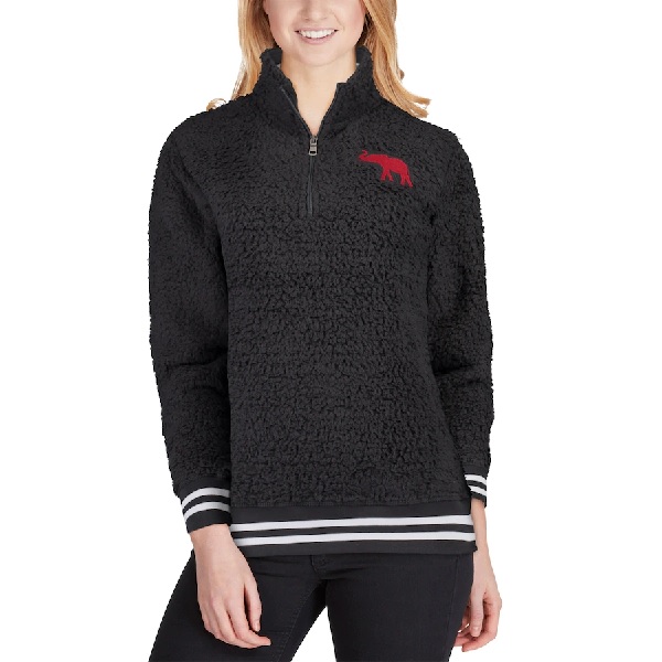 Alabama Crimson Tide Womens Varsity Banded Sherpa Quarter Zip Pullover Jacket