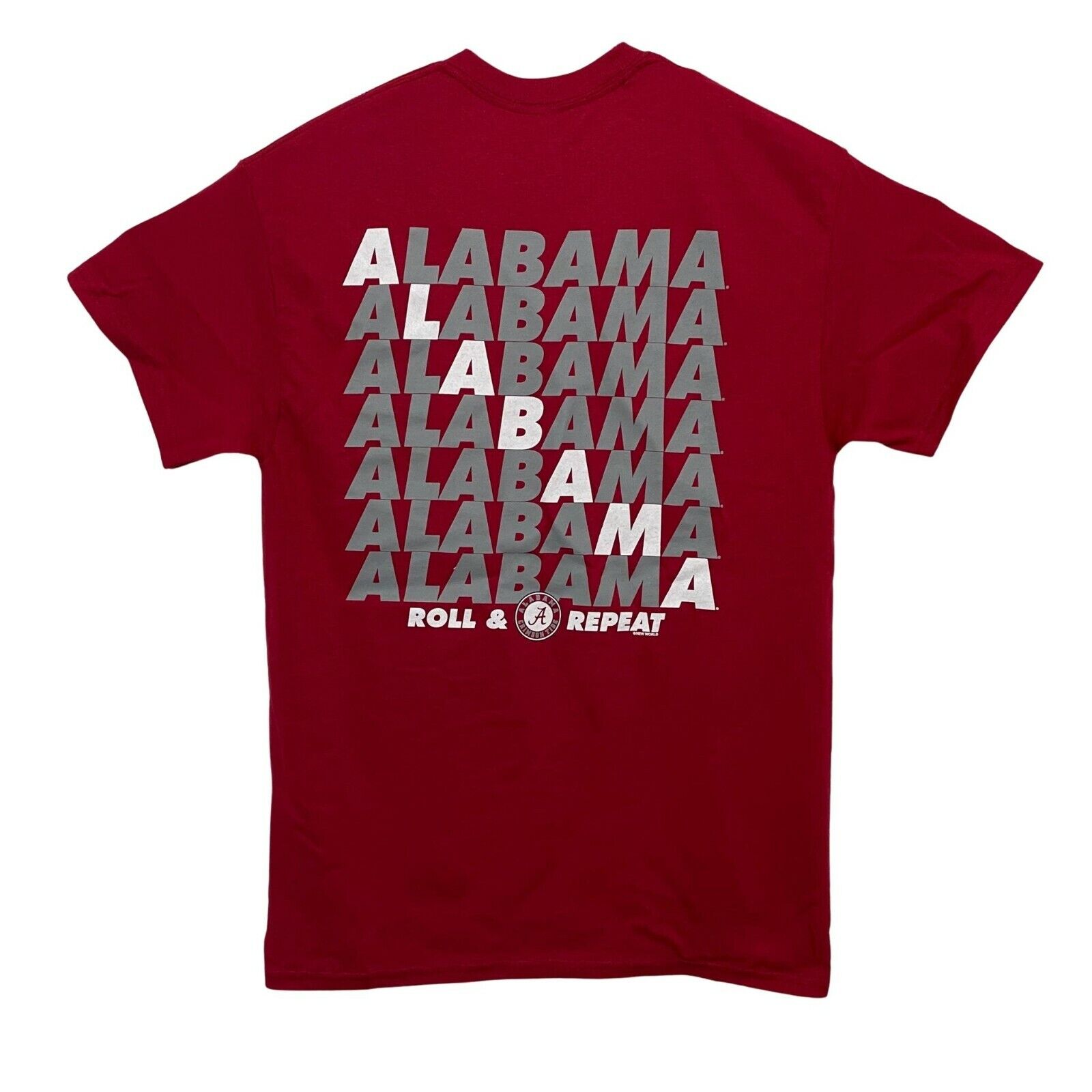 Roll & Repeat Roll Tide Roll Alabama Crimson Tide T-Shirt Short Sleeve Tee