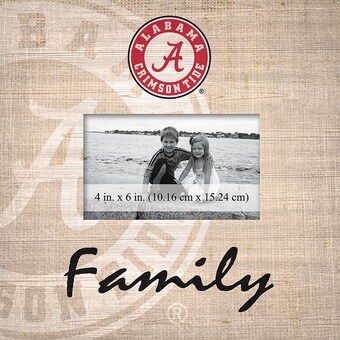 Alabama Crimson Tide 10 x 10 Burlap Pattern Frame