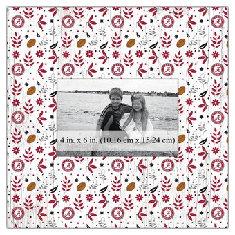 Alabama Crimson Tide 10 x 10 Floral Pattern Frame