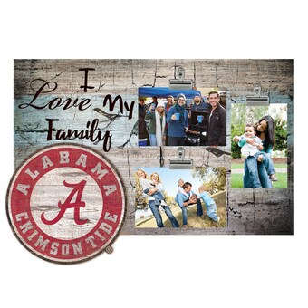 Alabama Crimson Tide 11 x 19 I Love My Family Clip Photo Frame