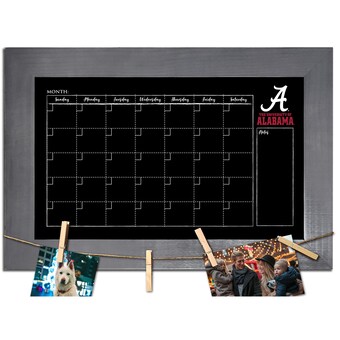 Alabama Crimson Tide 11 x 19 Monthly Chalkboard with Frame & Clothespins Sign