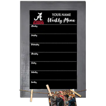 Alabama Crimson Tide 11 x 19 Personalized Team Weekly Chalkboard with Frame