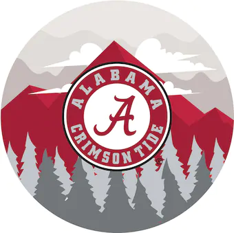 Alabama Crimson Tide 12 Landscape Circle Sign