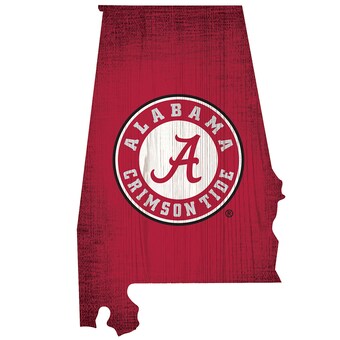 Alabama Crimson Tide 12 Logo State Sign