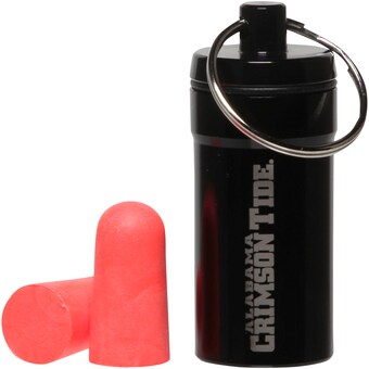 Alabama Crimson Tide 12 Pack Foam Earplugs with Aluminum Keychain Holder