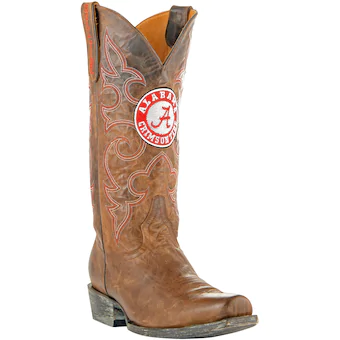 Alabama Crimson Tide 13 Boardroom Embroidered Boots Tan