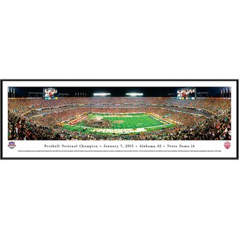 Alabama Crimson Tide 13 x 40 2013 BCS National Championship Stadium Standard Frame Panorama