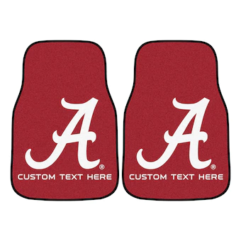 Alabama Crimson Tide 17 x 27 Personalized 2 Piece Carpet Car Mat Set