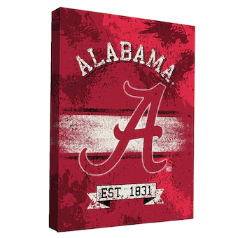 Alabama Crimson Tide 18 x 24 Banner Design Canvas Wall Art